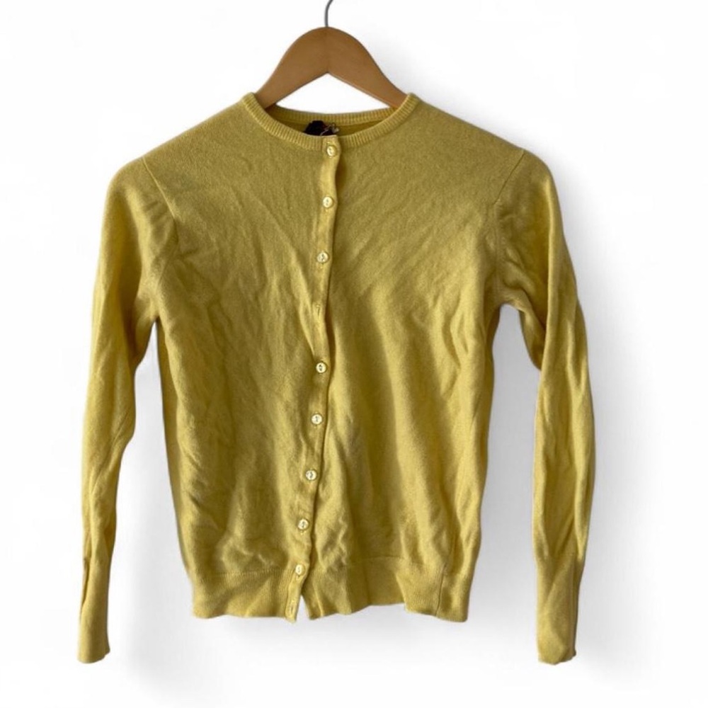 Yellow Cashmere Cardigan